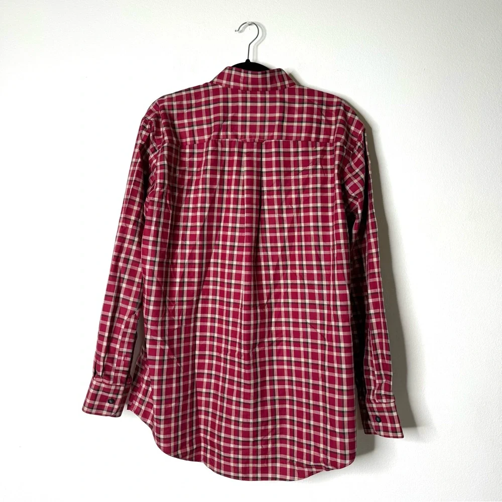 Cabela’s Outfitter Series Mens Long‎ Sleeve Red Plaid Button Down Quality Cotton